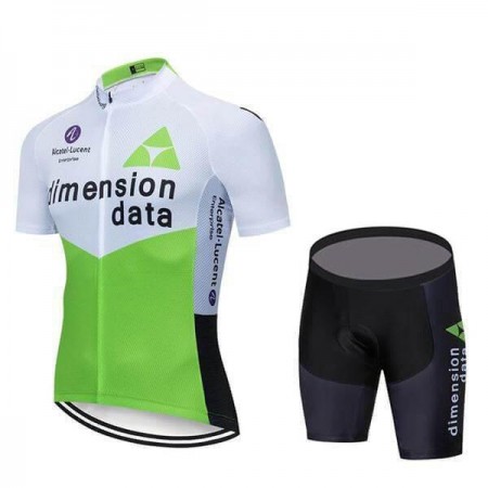 Set Wielershirt + Fietsbroek Kort 2019 Dimension Data N001